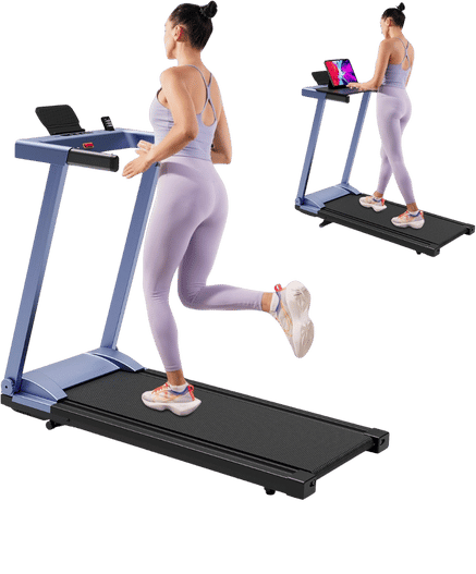 MJWW Incline Folding Treadmill Running Machine for Small Spaces with Handle